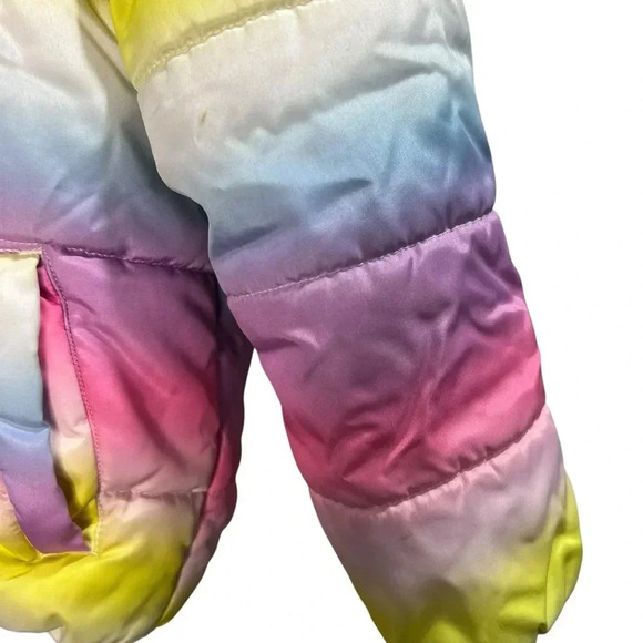 Carter’s Girls Rainbow Puffer Coat 4t - Picture 4 of 10